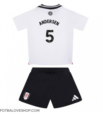 Fulham Joachim Andersen #5 Dětské Domácí Dres 2024-25 Krátký Rukáv (+ trenýrky)